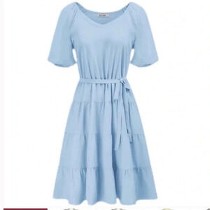 NWT Grace Karin Baby Blue Raglan Dress
